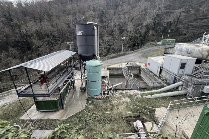 L'impianto di depurazione dell'acqua in località Cartaro 