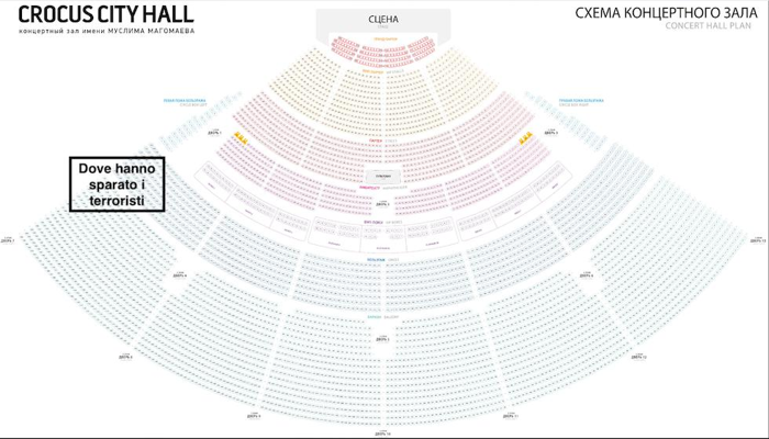 La mappa dei posti del teatro