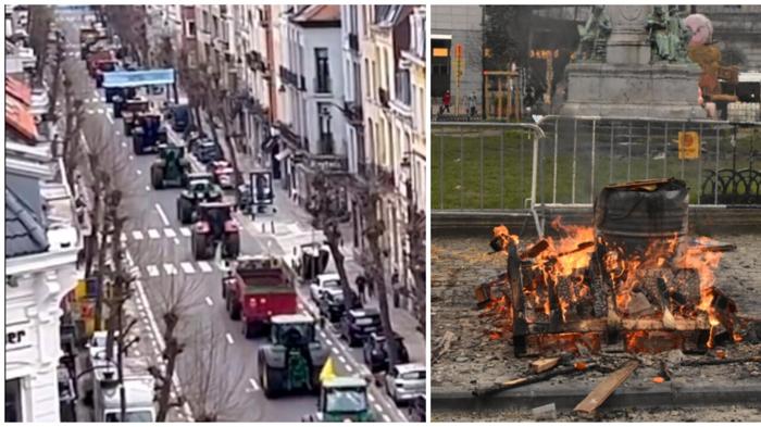 Proteste agricole a Bruxelles: tensione e scontri con le forze dell’ordine