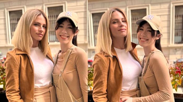 Michelle Hunziker e Aurora Ramazzotti: Affiatamento e Stile in Beige