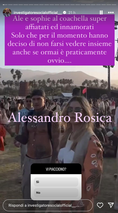 Storia Instagram Alessandro Rosica