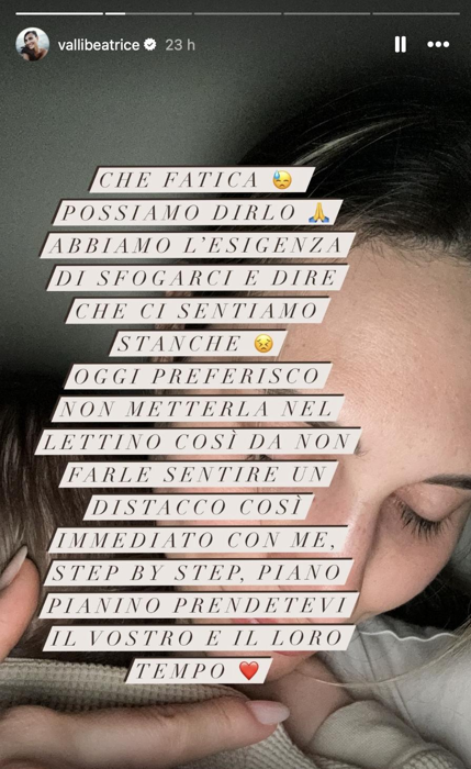 Storia Instagram Beatrice Valli