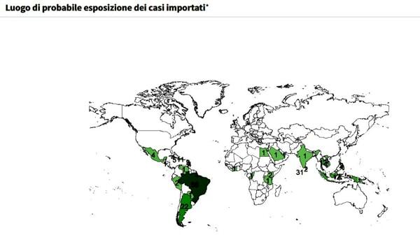 Dengue - maggio 2024-  importazione - fonte Iss