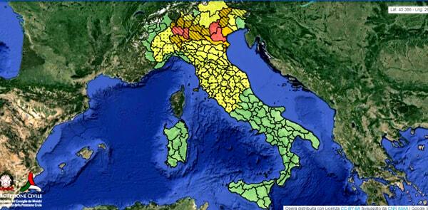 meteo 21 maggio fonte protezione civile