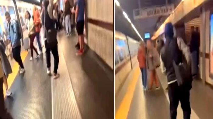 Violenta lite nella metropolitana di Roma