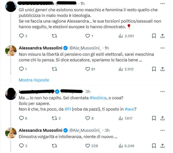 I commenti e le risposte di Alessandra Mussolini-2