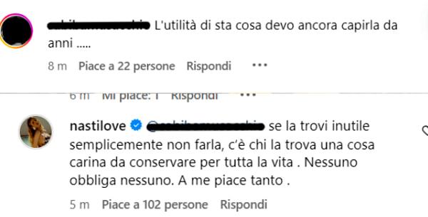 Il botta e risposta tra un utente e Nasti-2