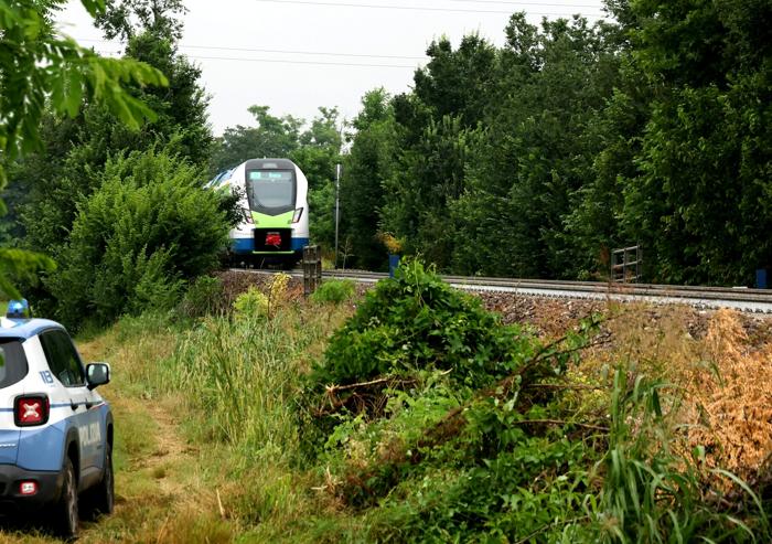 Il treno che ha travolto la coppia. LaPresse