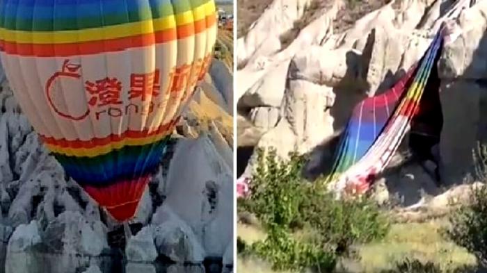 Incidente mongolfiera sul camino delle fate in Cappadocia