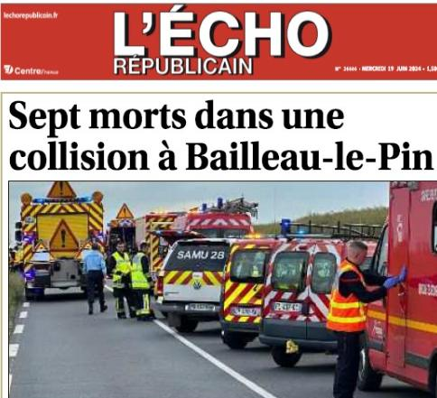 La prima pagina di oggi de L'Echo Republicain