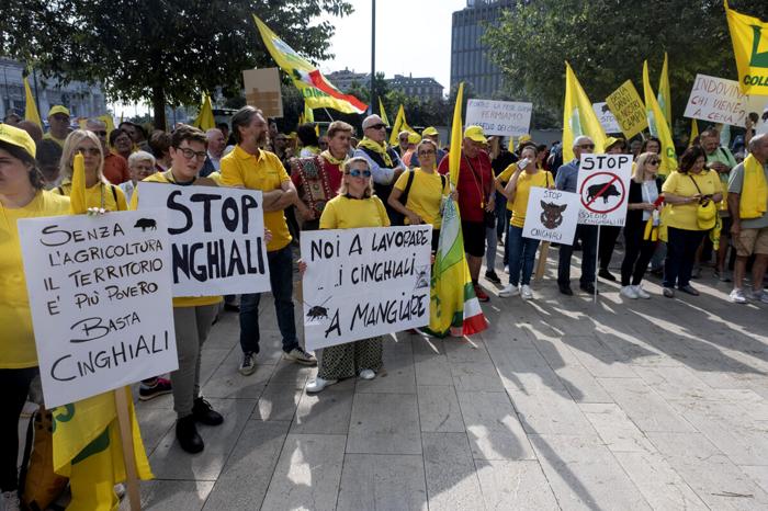 Protesta Coldiretti a Milano