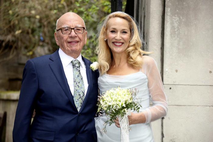 Rupert Murdoch e la sua quarta moglie, Jerry Hall. LaPresse