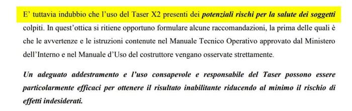 I rischi del taser