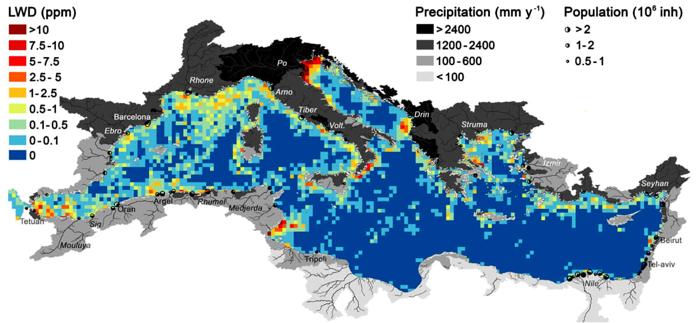 La mappa dei rifiuti di plastica presenti nel Mediterraneo realizzata con le immagini satellitari