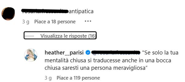 La risposta di Heather al commento-2