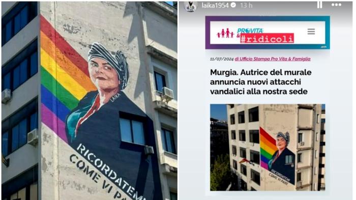 Polemiche sul murale di Michela Murgia a Roma