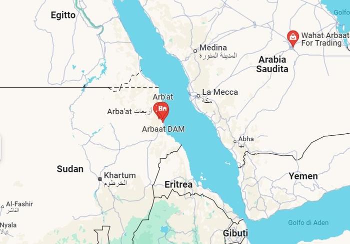 Diga di Arbaat in Sudan - Google Maps