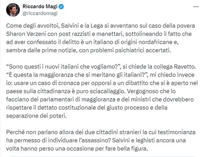 Il post di Riccardo Magi