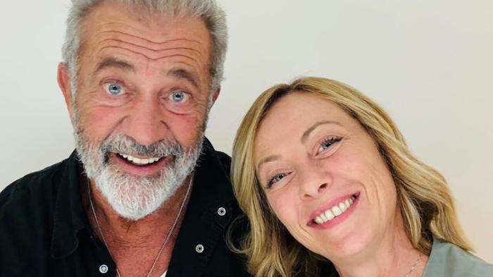 Giorgia Meloni incontra Mel Gibson in Italia