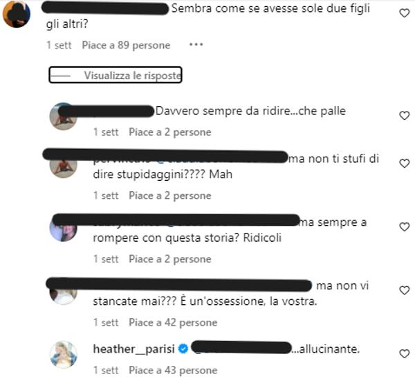 I commenti sotto alle foto di Heather Parisi-2