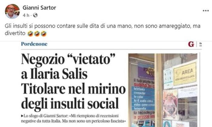 Il post di Gianni Sartor 2-2