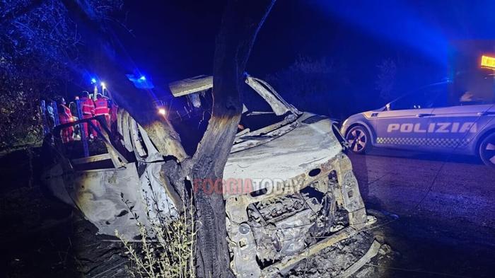 L'auto dopo l'incidente