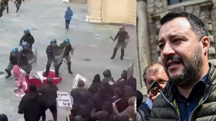 Violente proteste a Milano e Bologna: Salvini contro i centri sociali