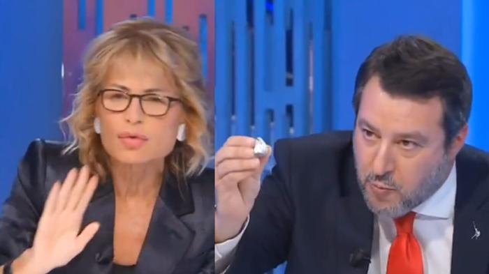 Confronto tra Lilli Gruber e Matteo Salvini a Otto e mezzo