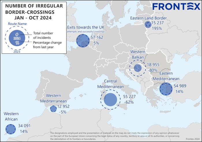 La mappa degli attraversamenti irregolari