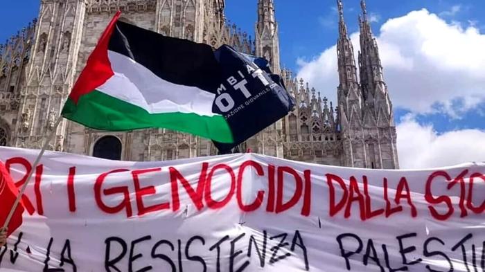 Solidarietà giovanile ad Amsterdam e Milano: contro il sionismo e per la Palestina